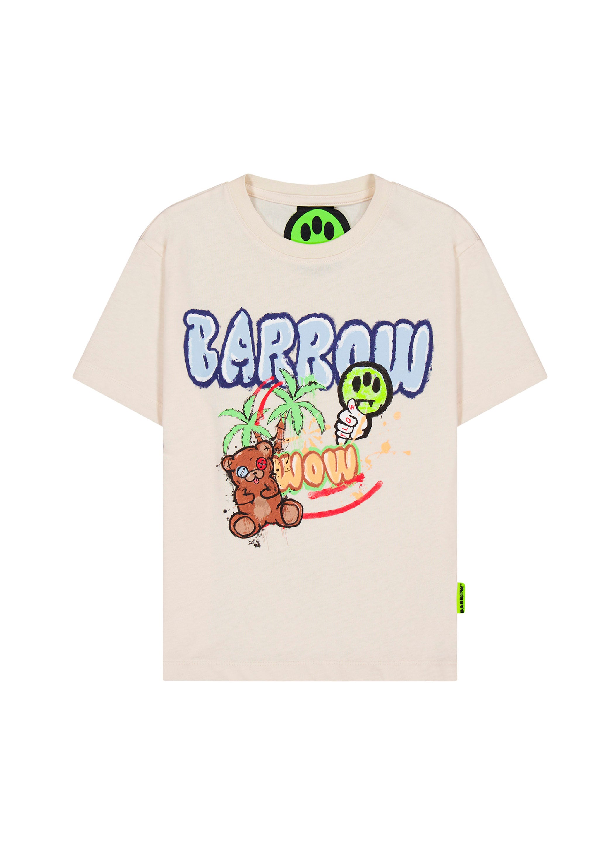 Barrow Kids T-shirt Crema con Stampa per Bambini