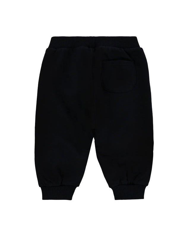 Moschino Kids Pantaloni in Felpa Nero con Logo per Neonati