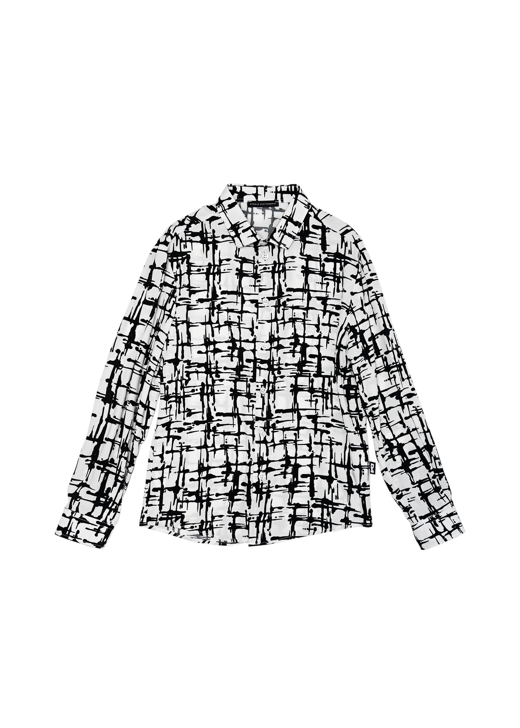 Daniele Alessandrini Camicia Bianco/Nero per Bambini