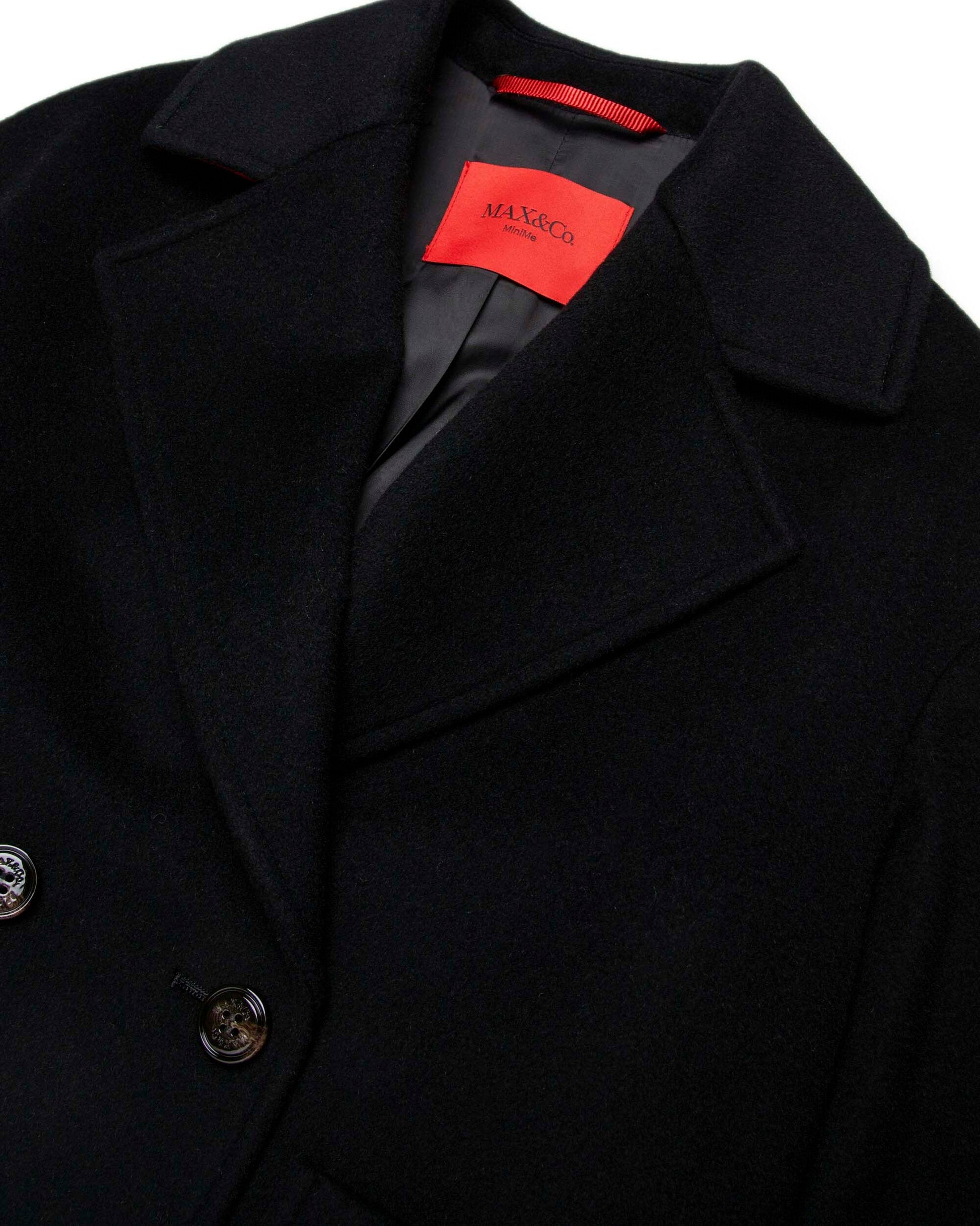 Max & Co Kids Capotto Caban Doppiopetto Nero per Bambine