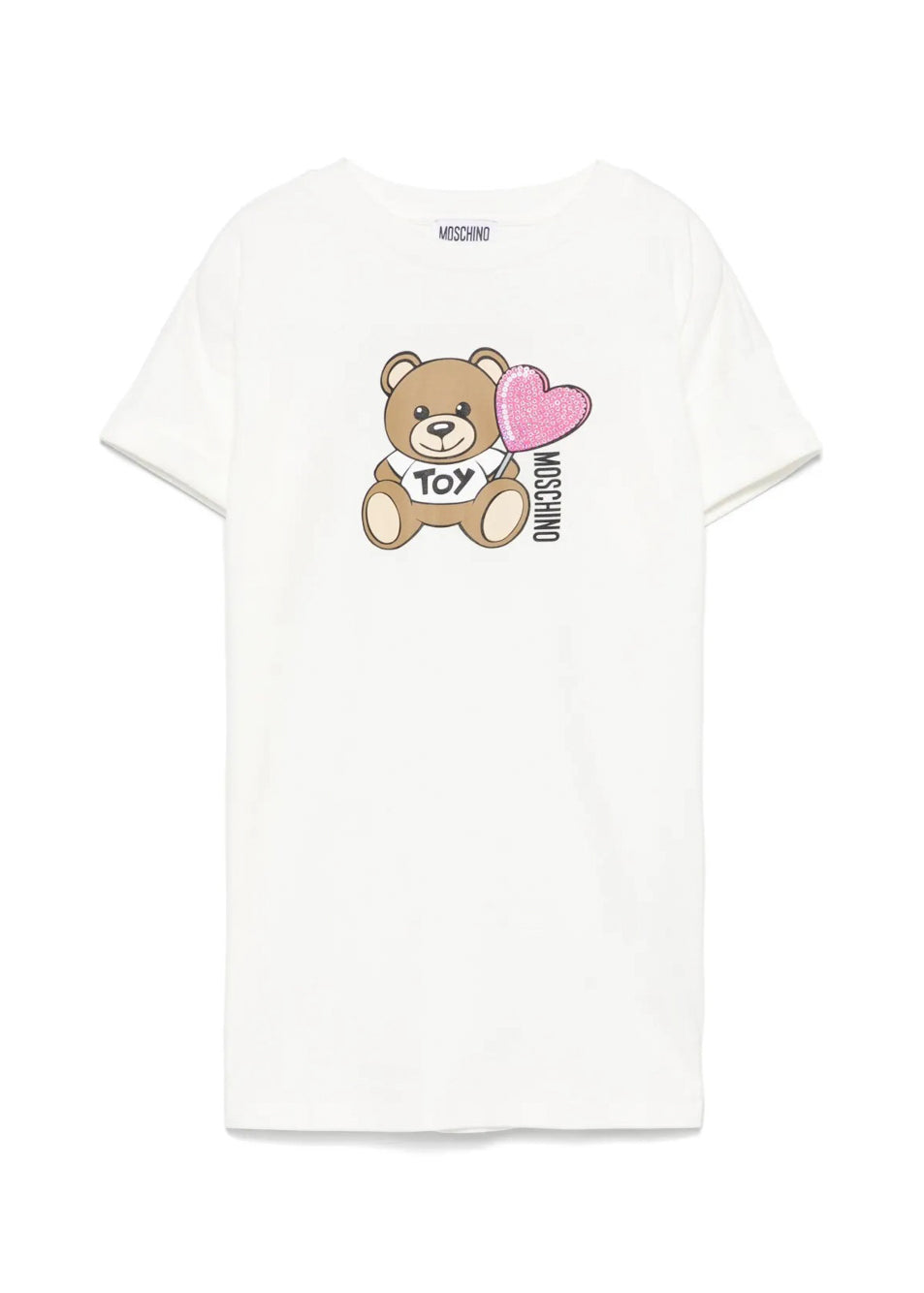 Moschino Kids Abito Panna con Stampa per Bambine