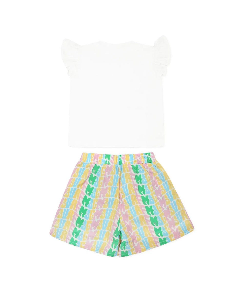 MSGM Kids T-shirt con Shorts per Neonate (retro)