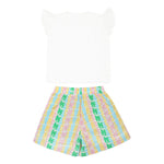 MSGM Kids T-shirt con Shorts per Neonate (retro)