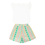 MSGM Kids T-shirt con Shorts per Neonate (retro)