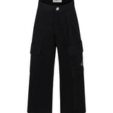 Calvin Klein Kids Pantaloni Neri Stile Cargo per Bambine