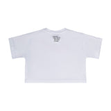Iceberg Kids T-shirt Crop Bianca con Logo per Bambine