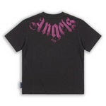 Palm Angels Kids T-shirt Stampa Gothic Nera per Bambini