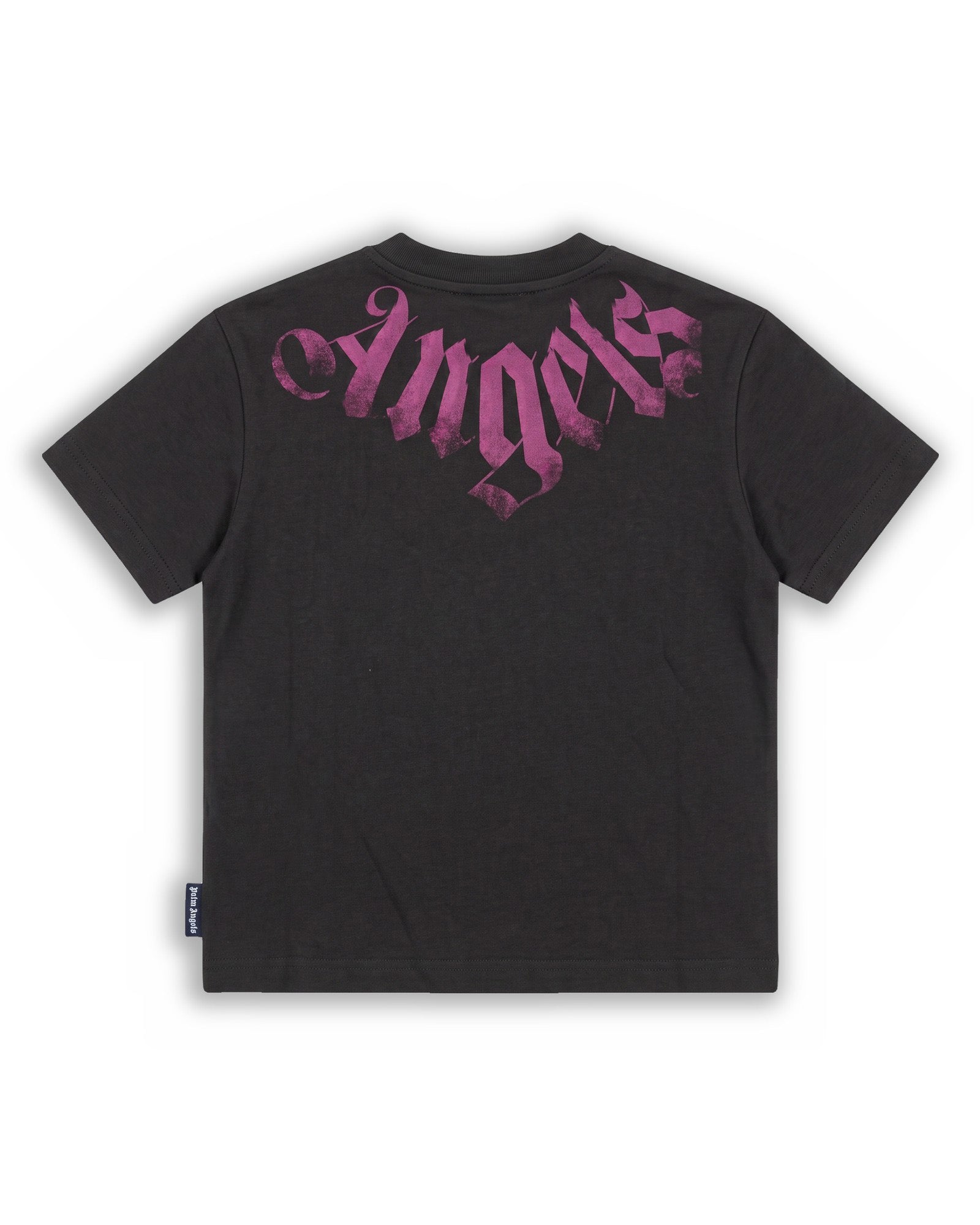 Palm Angels Kids T-shirt Stampa Gothic Nera per Bambini
