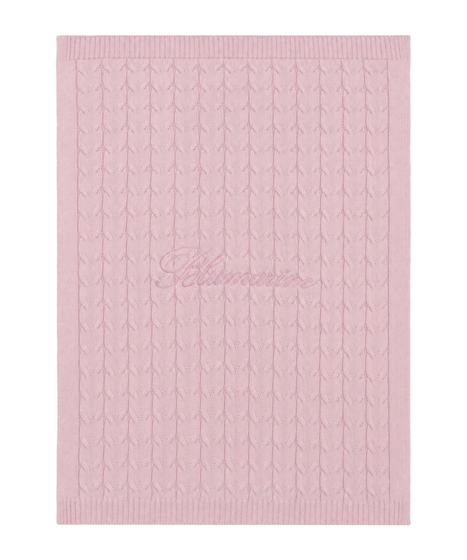 Blumarine Kids Coperta a Trecce Rosa per Bambini