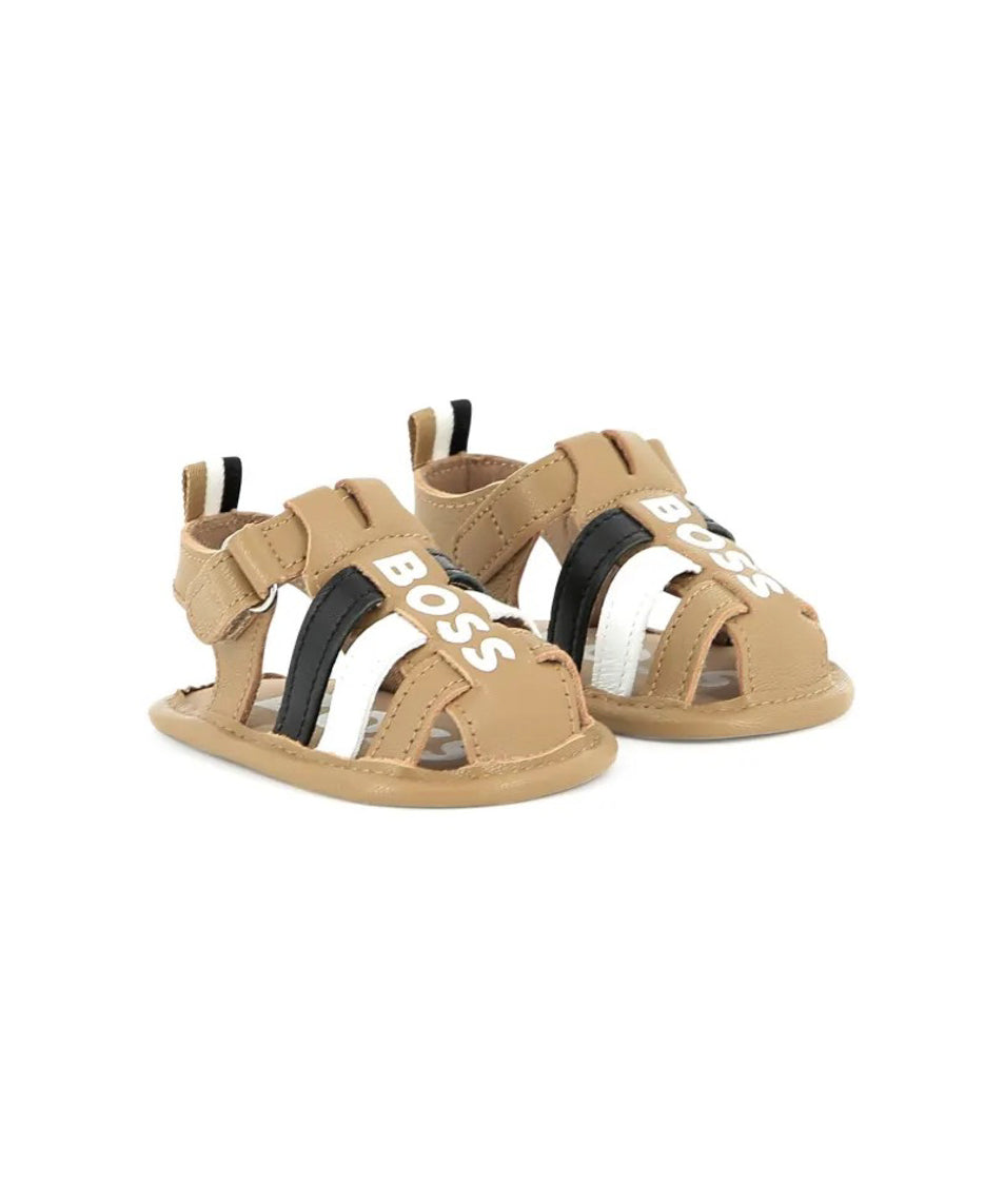 Boss Kids Sandalo Biscotto con Logo per Neonati