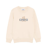 Moschino Kids Felpa Beige con Logo Teddy Bear per Bambini