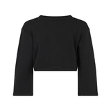 Just Cavalli Kids Felpa Nero Crop con Stampa Wild per Bambine