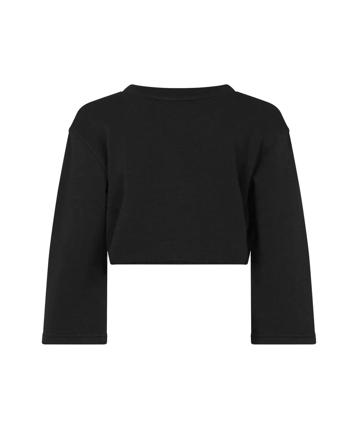 Just Cavalli Kids Felpa Nero Crop con Stampa Wild per Bambine