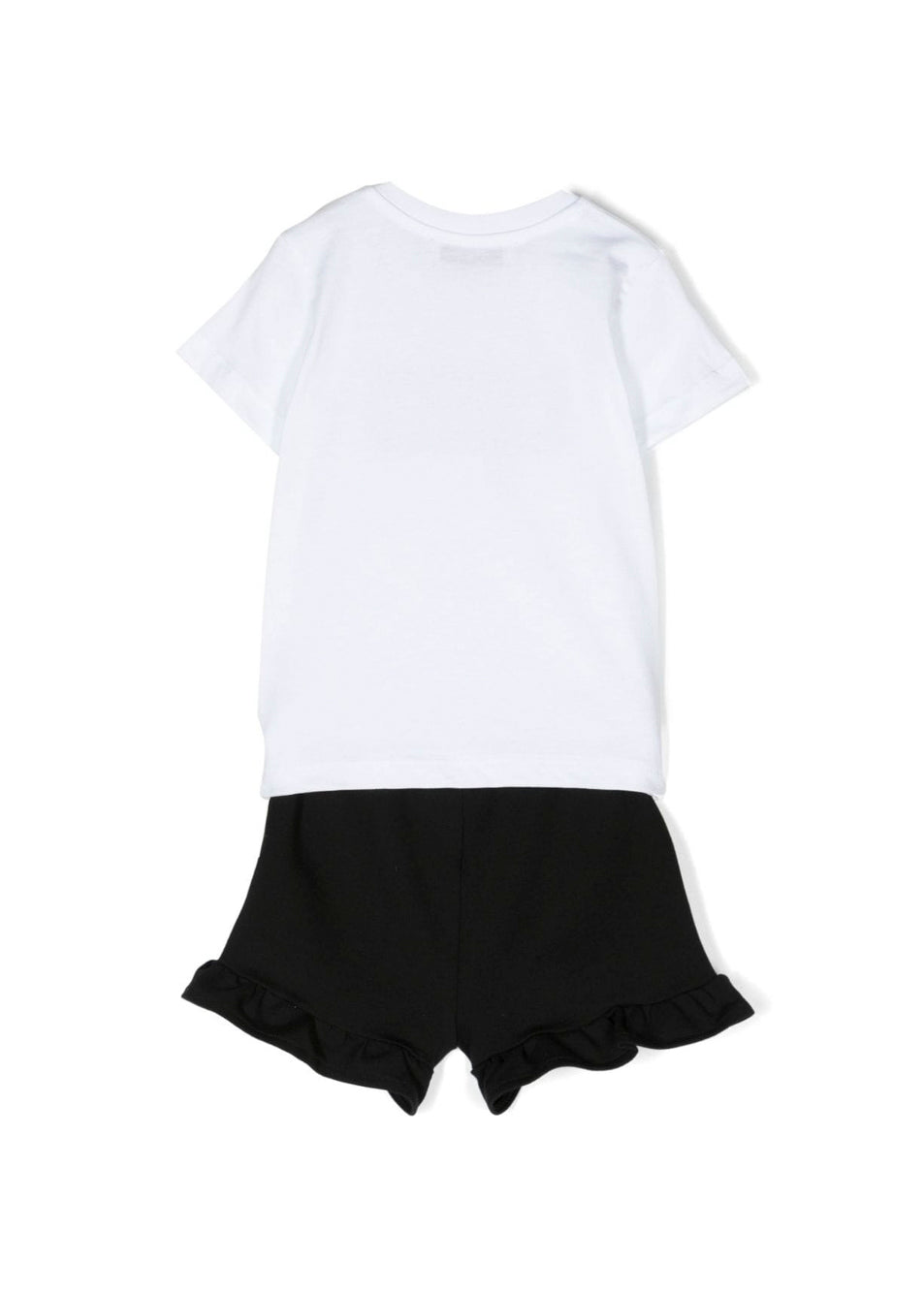 MSGM Kids Completo T-shirt e Short Bianco/Nero per Neonate