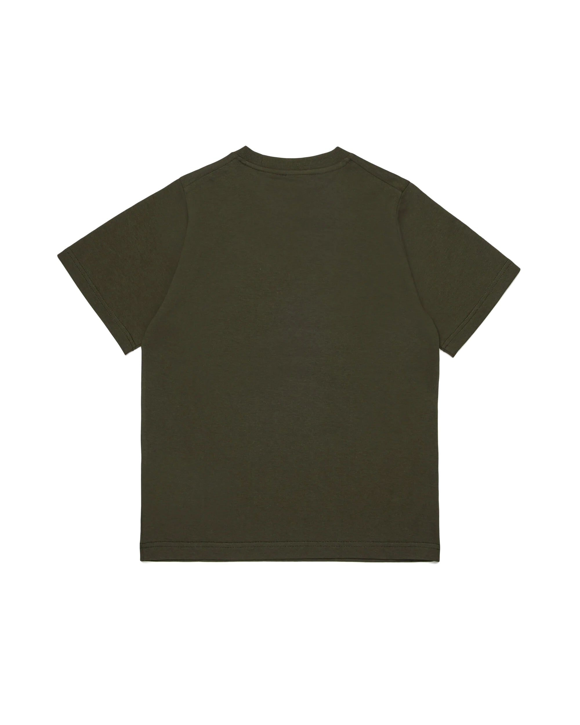 Dsquared2 Kids T-Shirt Girocollo Verde Militare con Stampa Logo a Contrasto per Bambini