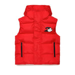 Dsquared2 Kids Giubbino Smanicato Rosso con Logo Leaf per Bambini