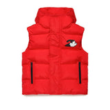 Dsquared2 Kids Giubbino Smanicato Rosso con Logo Leaf per Bambini
