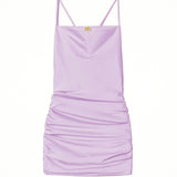 Twinset Kids Abito Viola Drappeggiato per Bambine