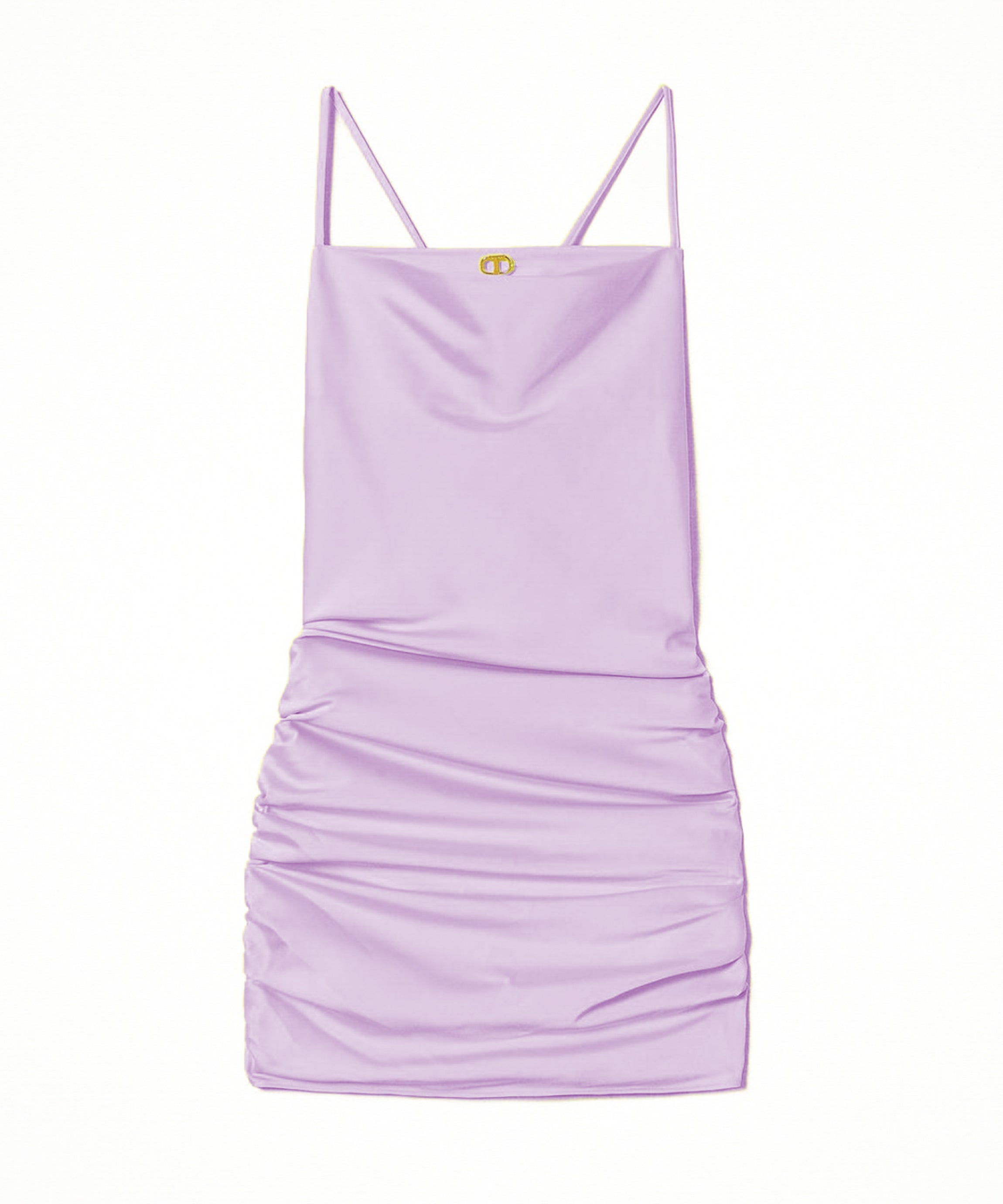 Twinset Kids Abito Viola Drappeggiato per Bambine