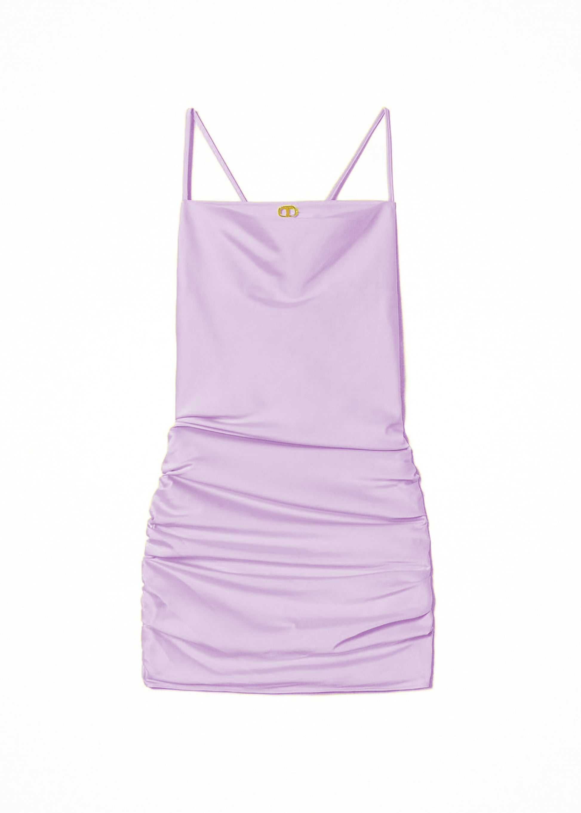 Twinset Kids Abito Viola Drappeggiato per Bambine