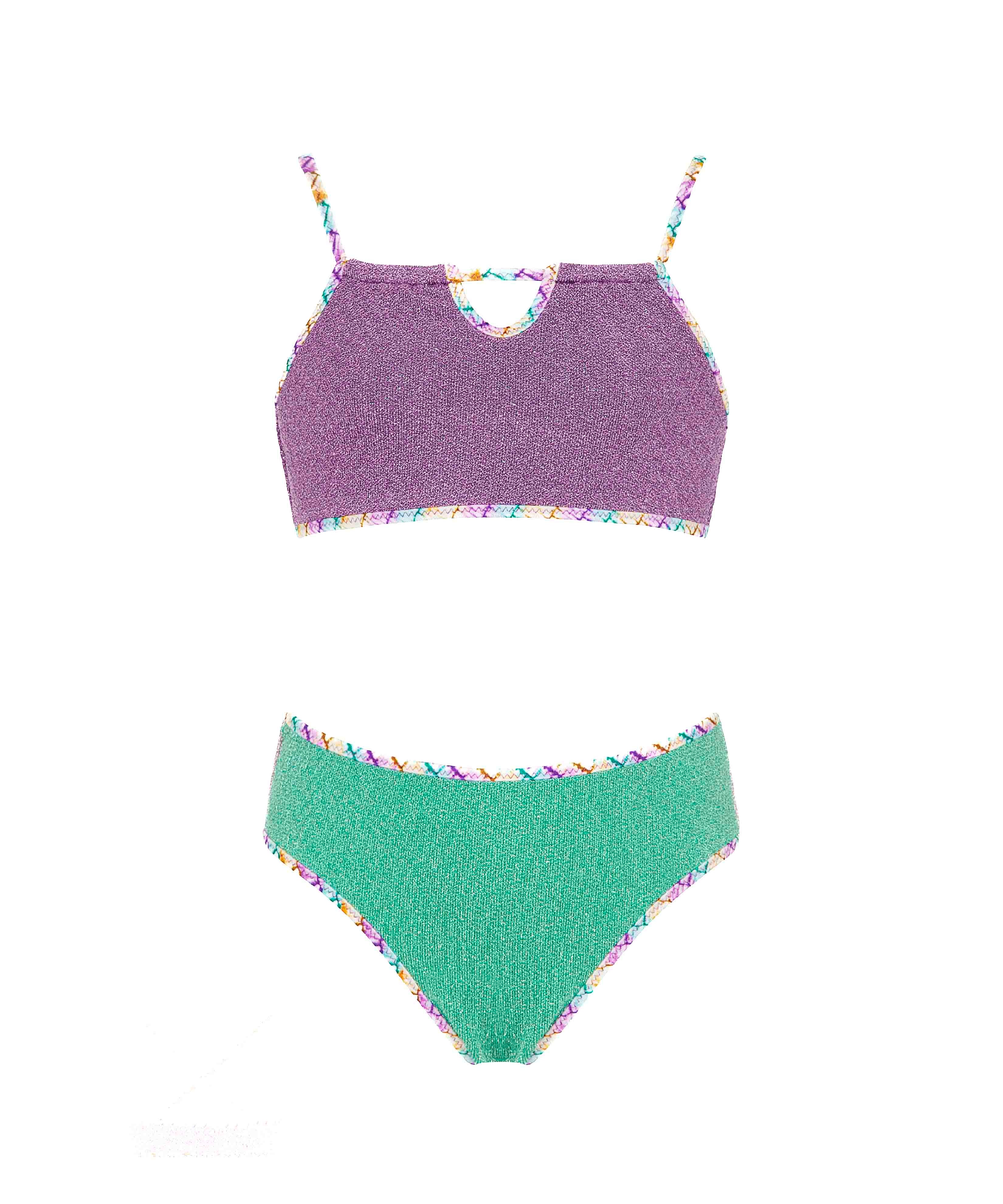 Effek Costume Bikini a Fascia Sparkling per Bambine