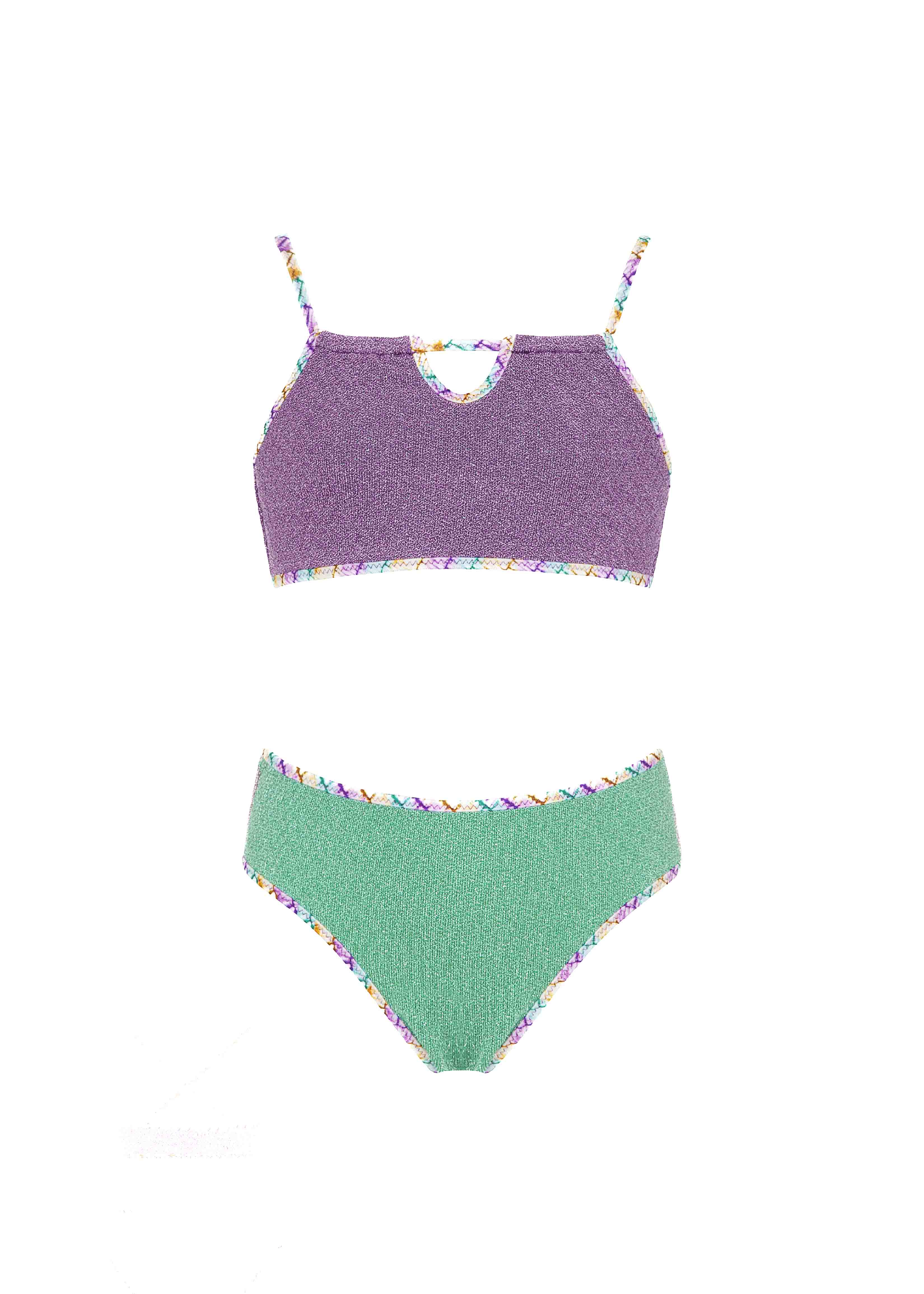 Effek Costume Bikini a Fascia Sparkling per Bambine