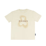 Palm Angels Kids T-Shirt Off-White con Logo Teddy per Bambini
