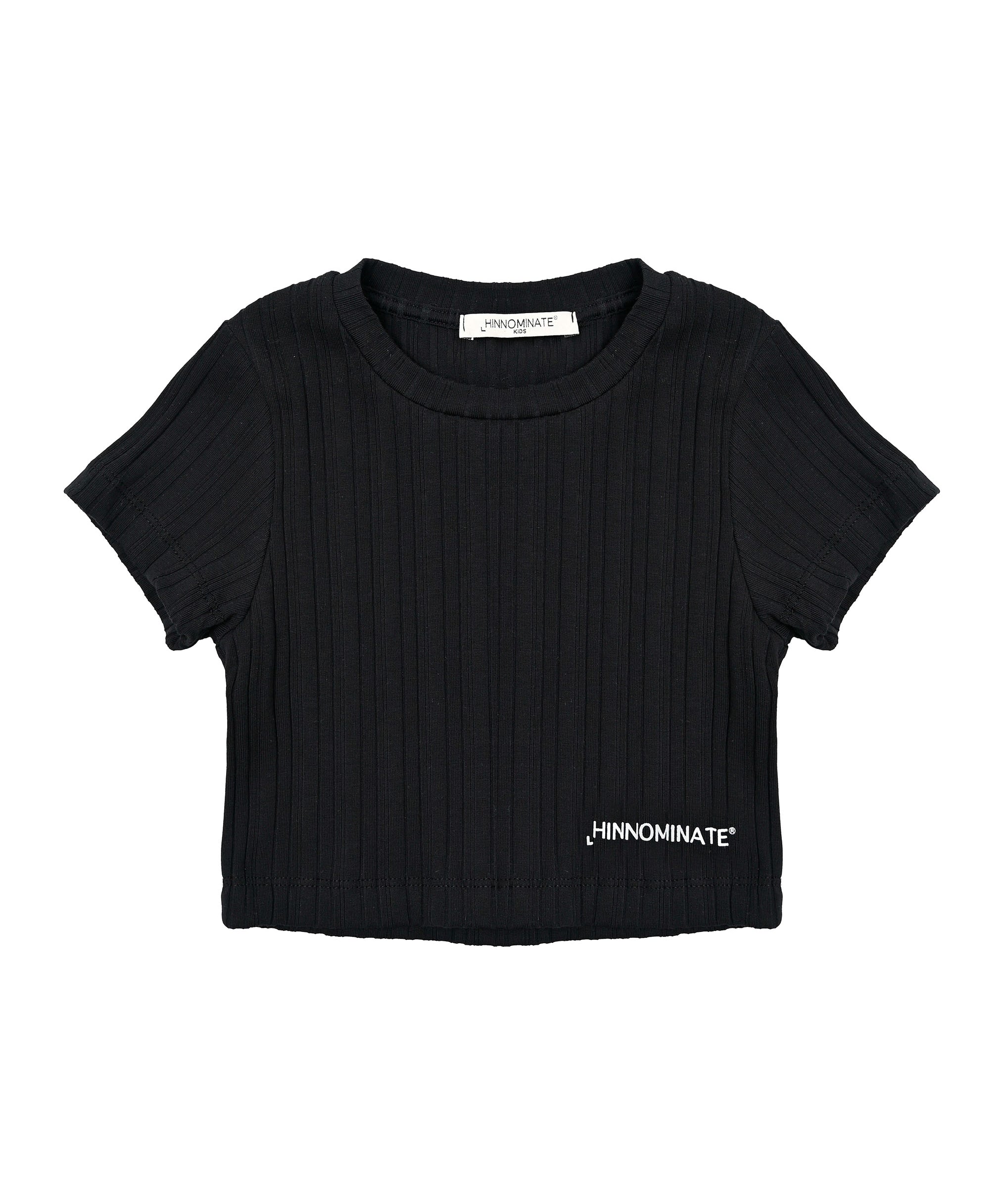 Hinnominate Kids T-shirt Nera a Costine per Bambine