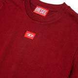 Diesel Kids T-Shirt Bordeaux con Logo per Bambini