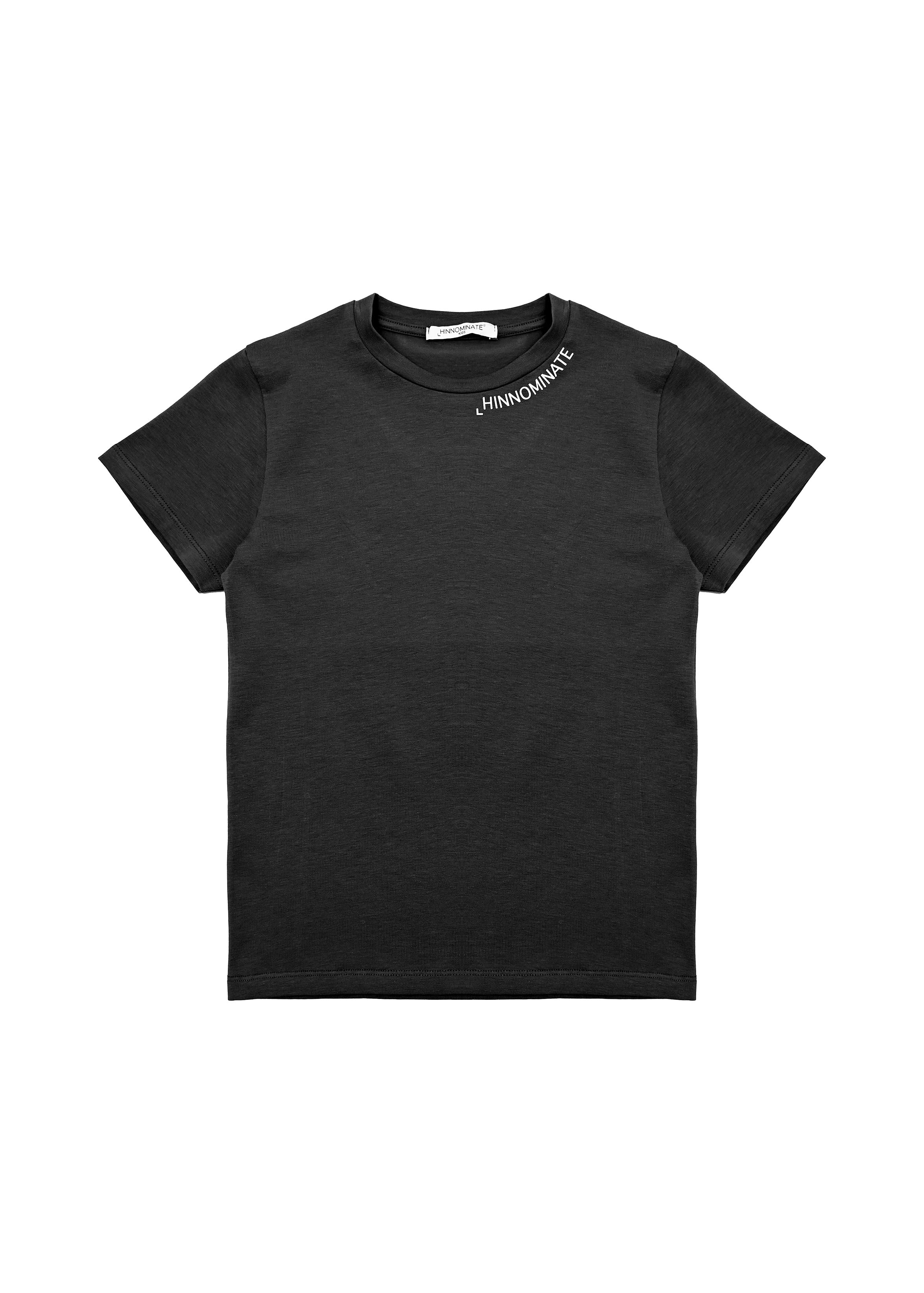 Hinnominate Kids T-shirt Nera con Logo per Bambini