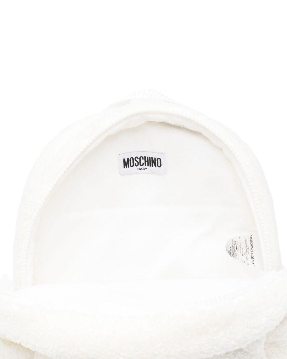 Moschino Kids Zainetto Panna Teddy per Neonati