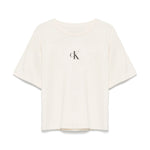 Calvin Klein Kids T-shirt Beige con CK per Bambini