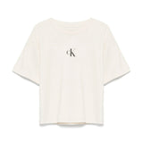 Calvin Klein Kids T-shirt Beige con CK per Bambini