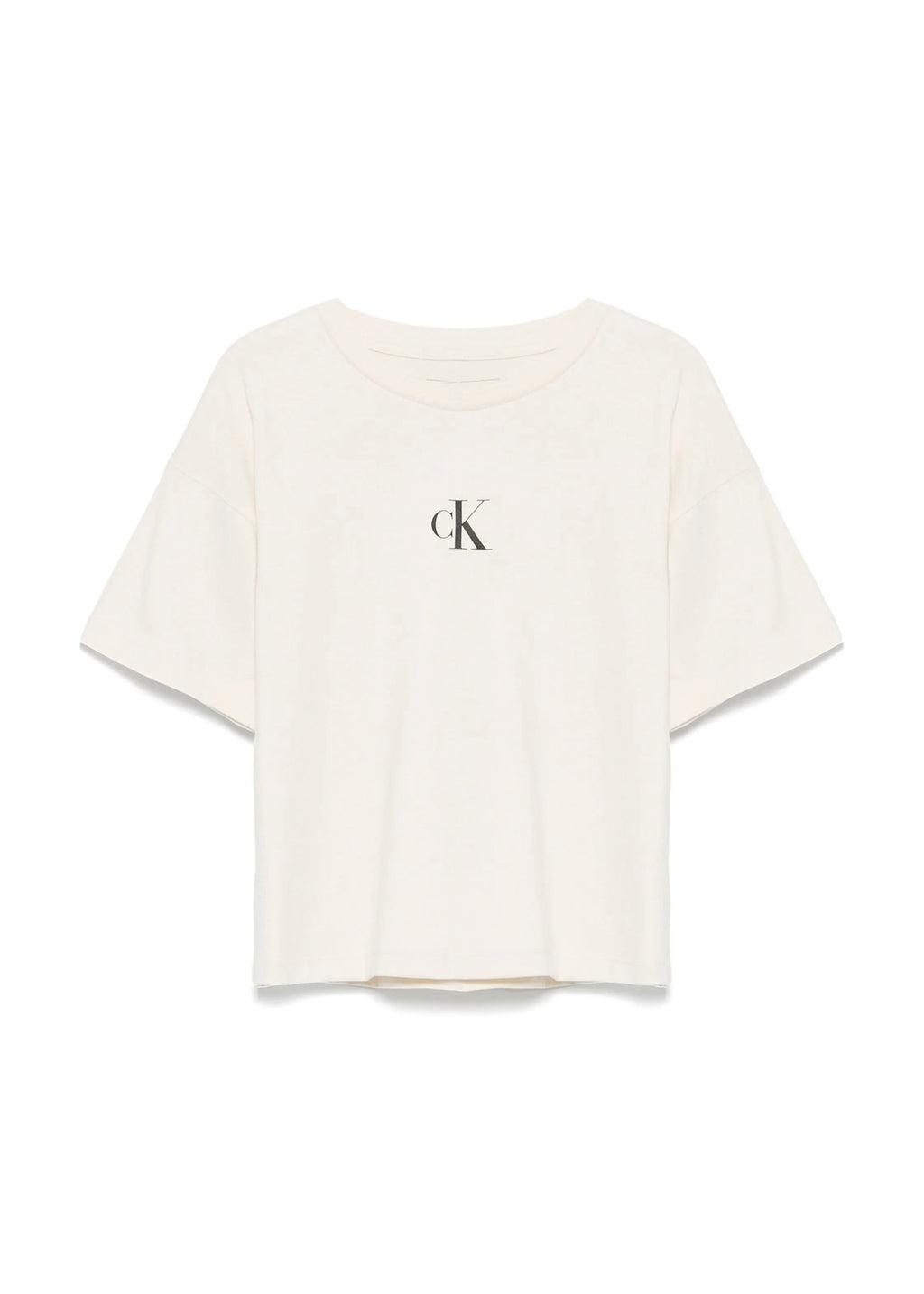 Calvin Klein Kids T-shirt Beige con CK per Bambini