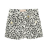 Elisabetta Franchi La Mia Bambina Gonna con Motivo Animalier Avorio/Nero per Bambine