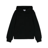 Moschino Kids Felpa Nera con Cappuccio con Logo per Bambini