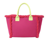 F**K Kids Maxi Borsa Fucsia e Lime con Logo per Bambine