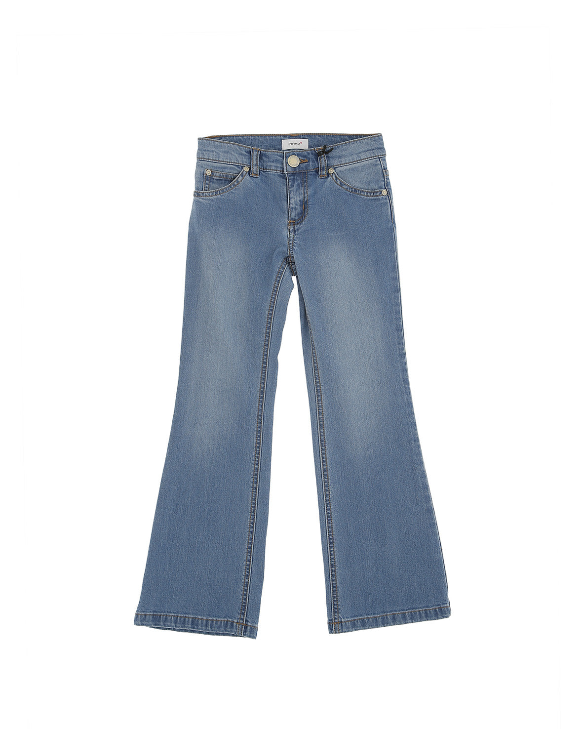 Pinko Kids Jeans Denim Blu a Zampa per Bambine