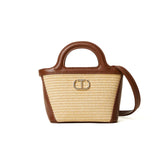 Twinset Kids Borsa a Tracolla Effetto Paglia per Bambine