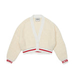 Iceberg Kids Cardigan Bianco in Bouclé
