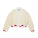 Iceberg Kids Cardigan Bianco in Bouclé