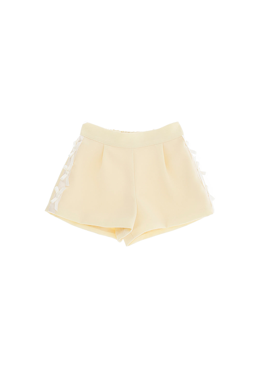 Elisabetta Franchi La Mia Bambina Shorts Limone con Fiocchi per Neonate