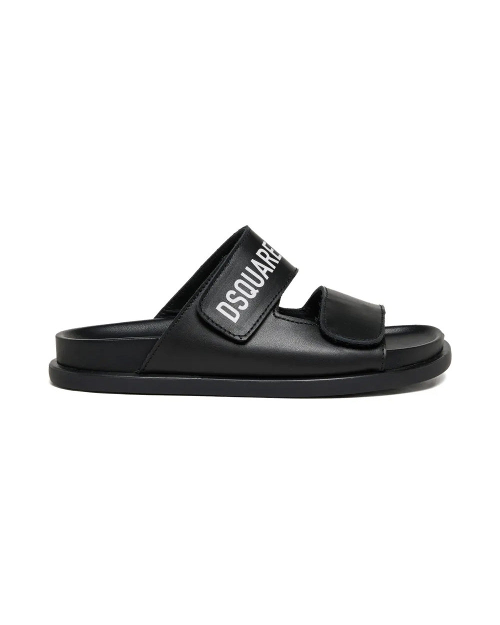 Dsquared2 Kids Sandalo Nero con Chiusura Strappo per Bambini