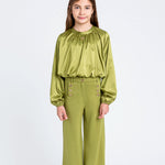Twinset Kids Blouse Verde con Logo per Bambine