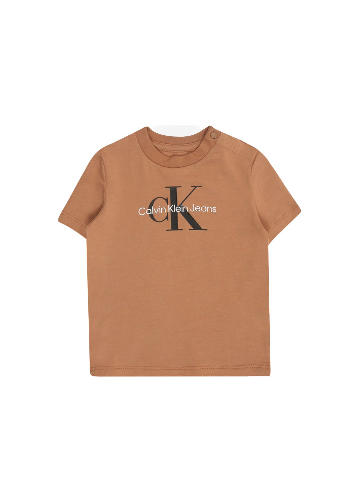 Calvin Klein Kids T-shirt Biscotto con CK per Neonati