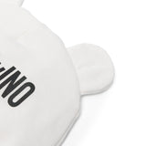 Moschino Kids Cappellino Panna con Stampa Logo Teddy Bear per Neonati (dettaglio)