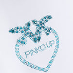 Pinko Kids T-shirt Bianca con Logo in Cristalli 