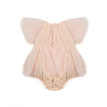 Elisabetta Franchi La Mia Bambina Pagliaccetto Rosa con Maniche a Sbuffo per Neonate