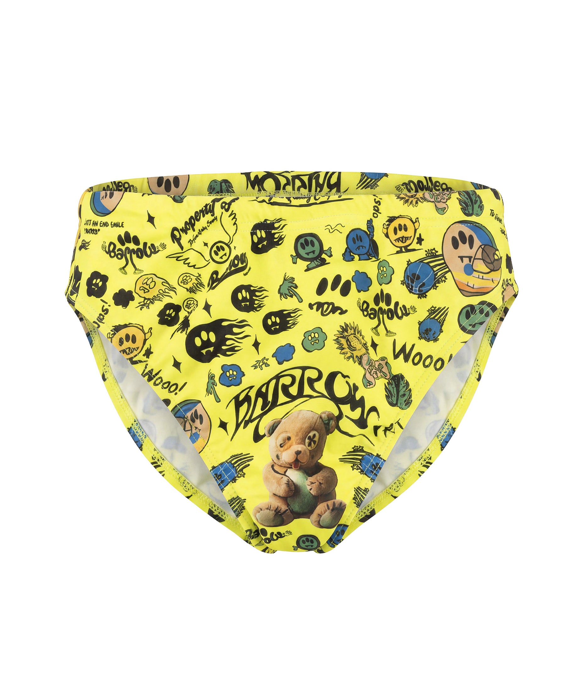Barrow Kids Costume Slip Giallo Fluo All-Over per Bambini
