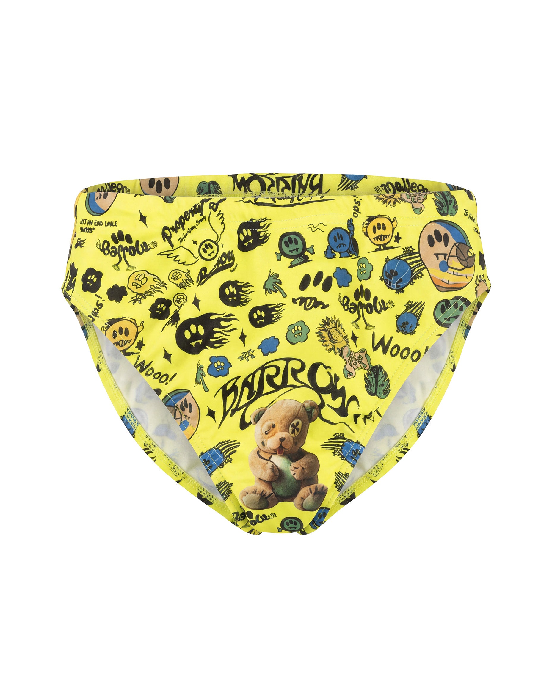 Barrow Kids Costume Slip Giallo Fluo All-Over per Bambini